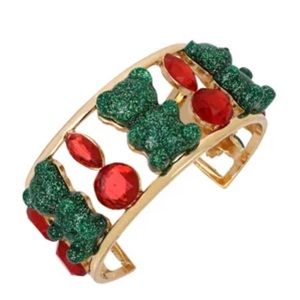 Betsey Johnson Festive Gummy Bear Cuff Glitter Bracelet
